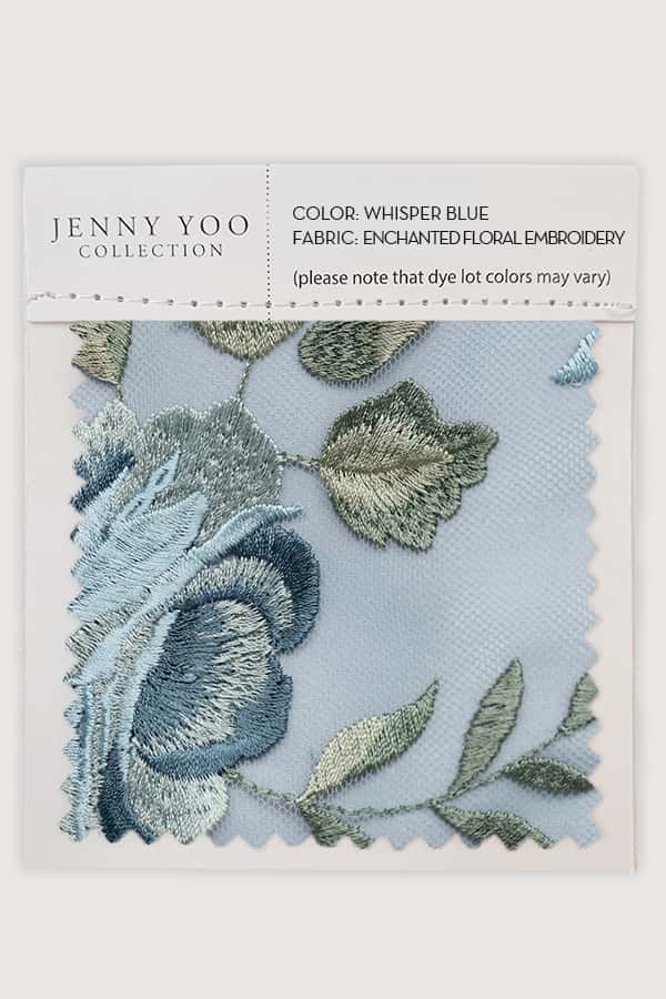 Jenny Yoo Enchanted Floral Embroidered Tulle Swatch Card - Image 5