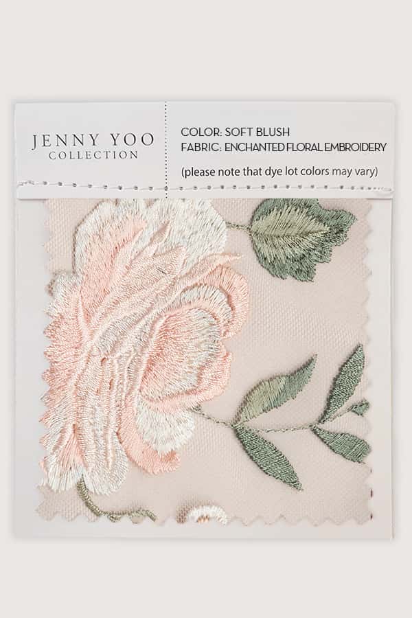Jenny Yoo Enchanted Floral Embroidered Tulle Swatch Card - Image 6