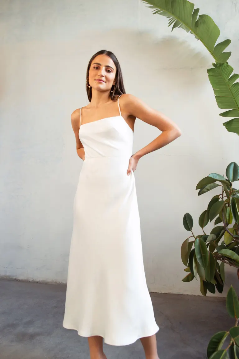 Jenny Yoo Little White Dress Claudia - Image 4