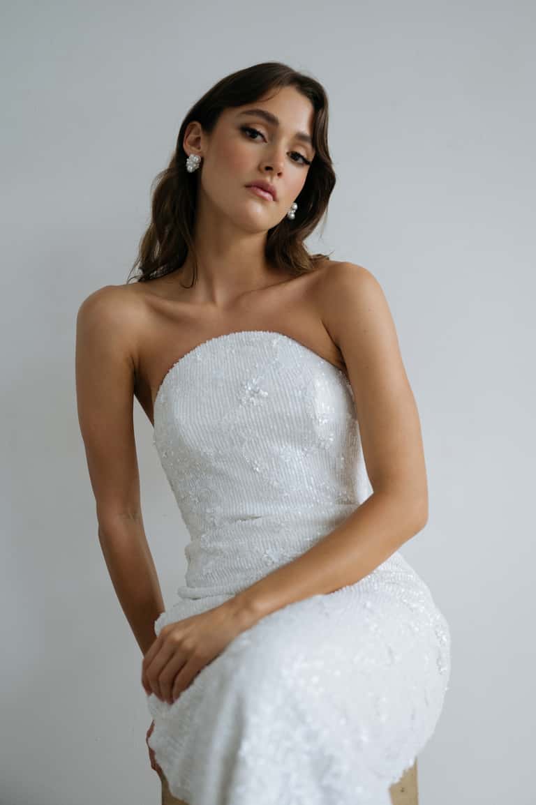 Jenny Yoo Little White Dress Frances - Image 4