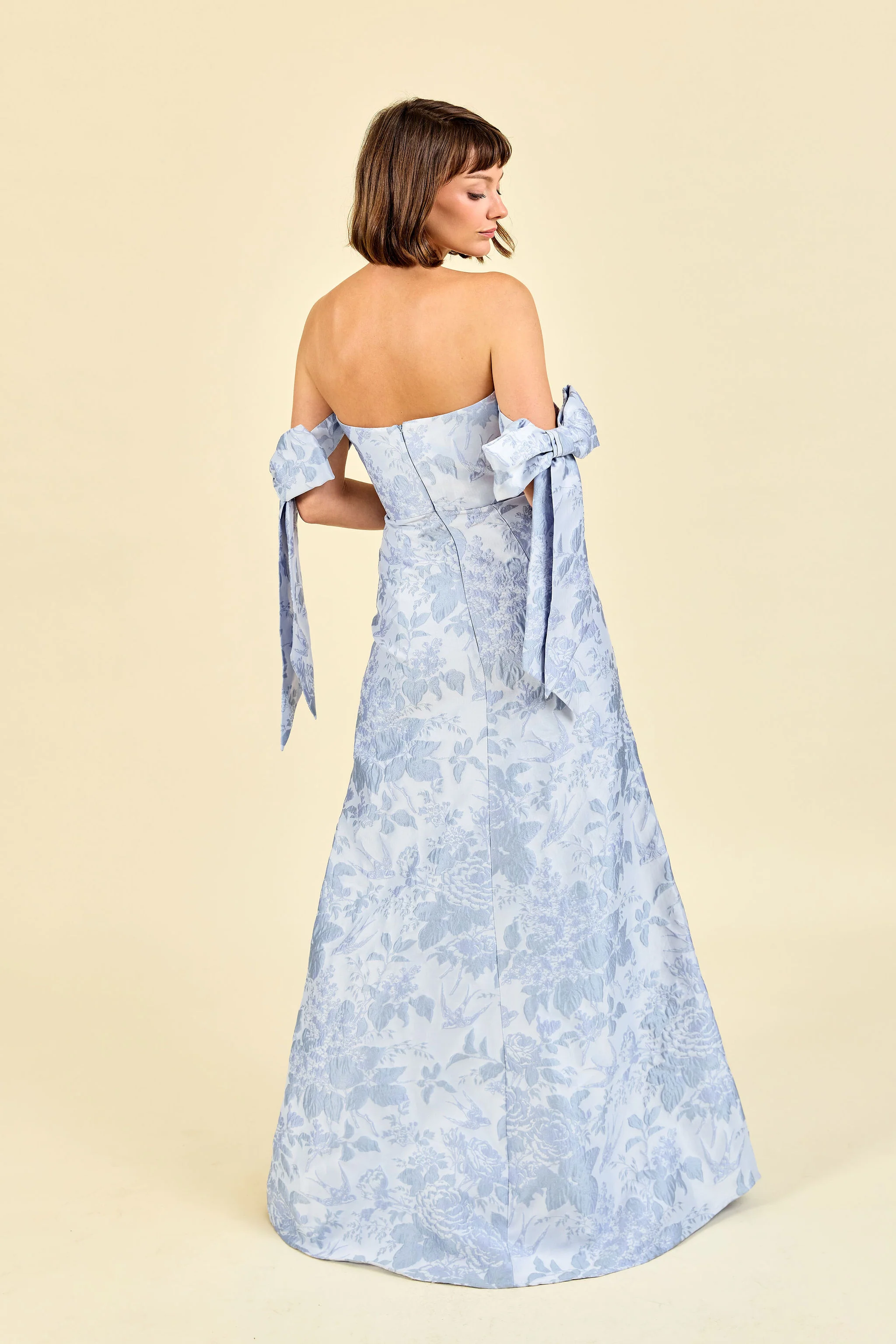 Julie Bodice with Flute Skirt in Garden Flora Jacquard - Image 5