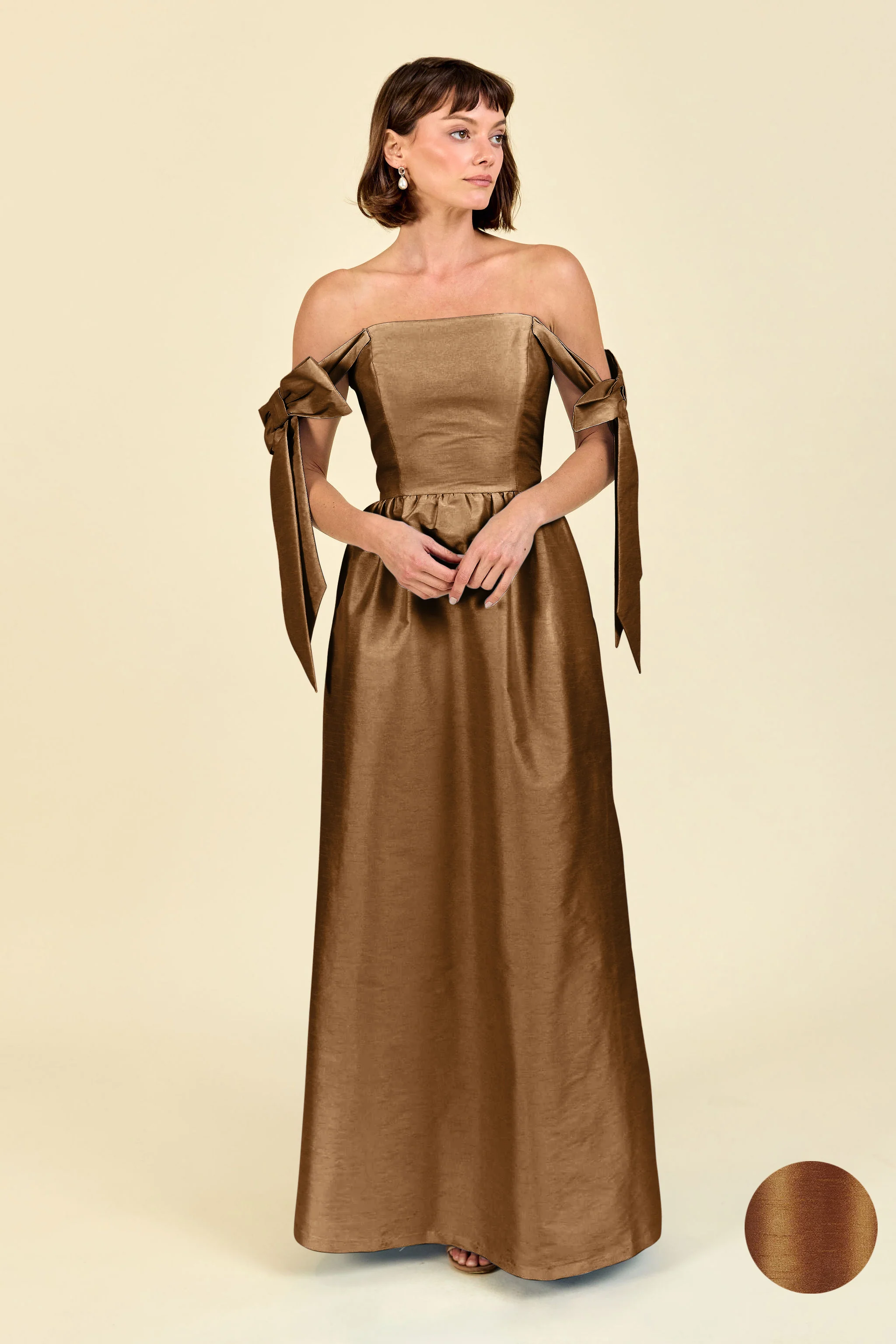 Julie Bodice with Gathered Skirt in Shantung - Image 16
