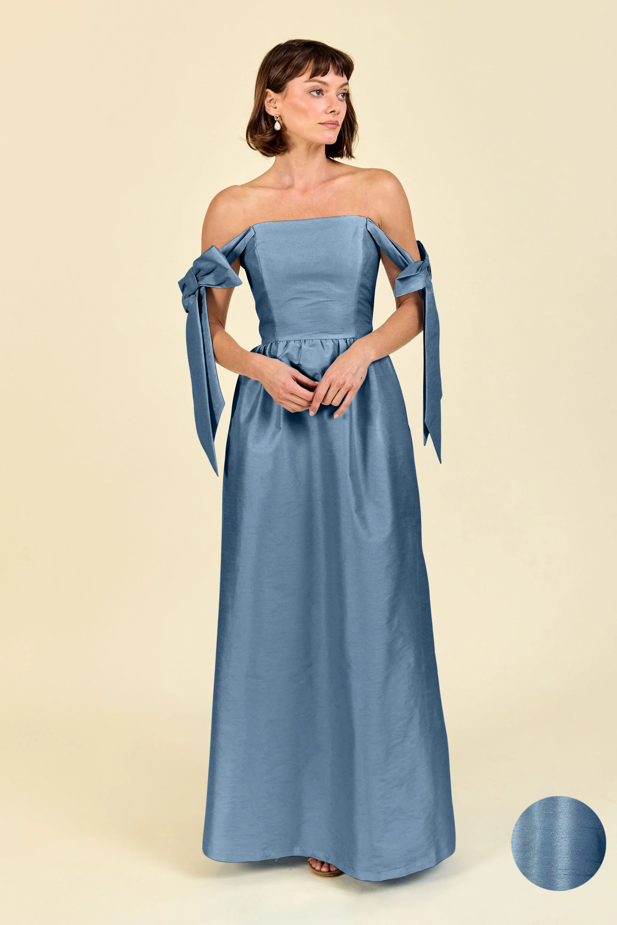 Julie Bodice with Gathered Skirt in Shantung - Image 17