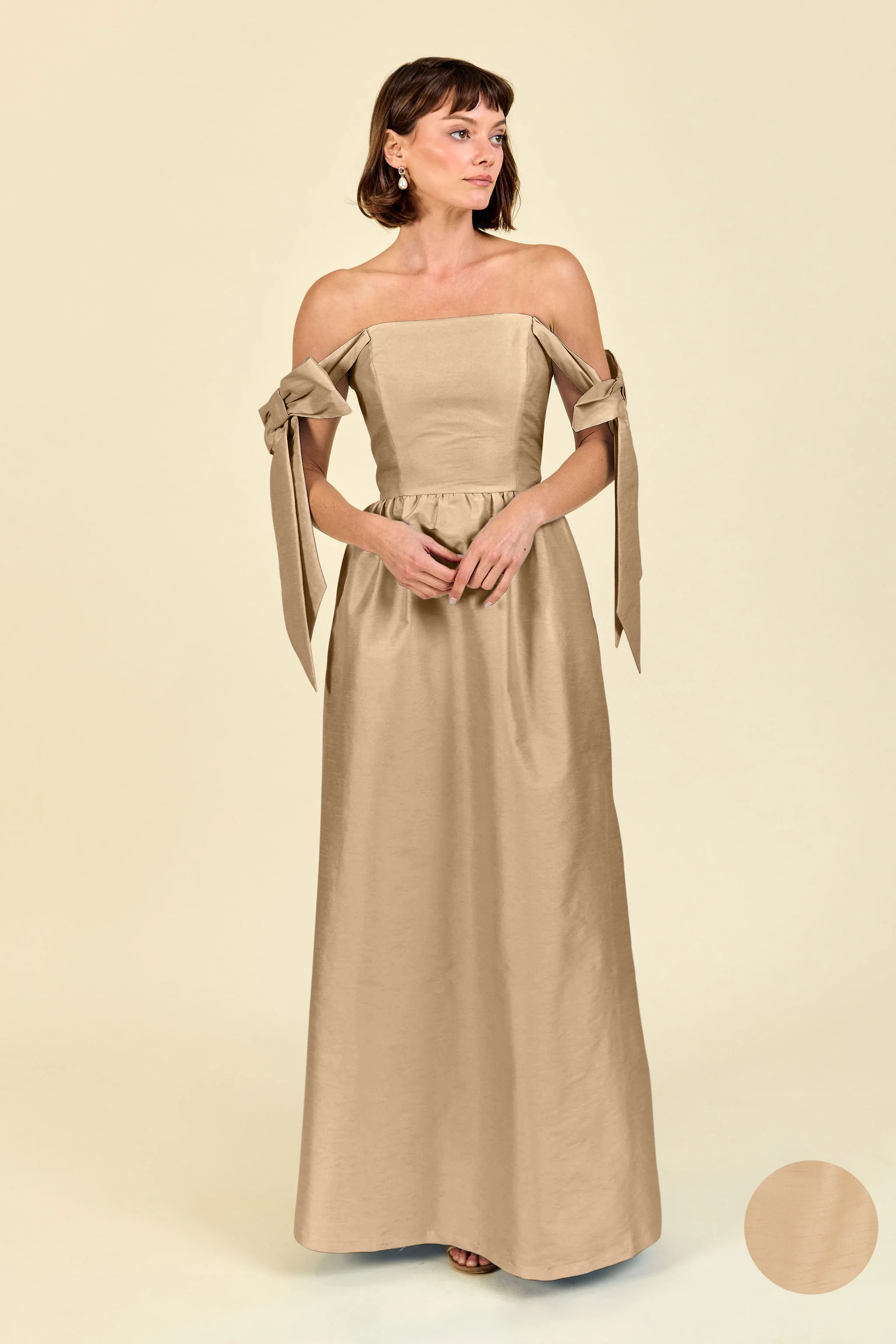 Julie Bodice with Gathered Skirt in Shantung - Image 6