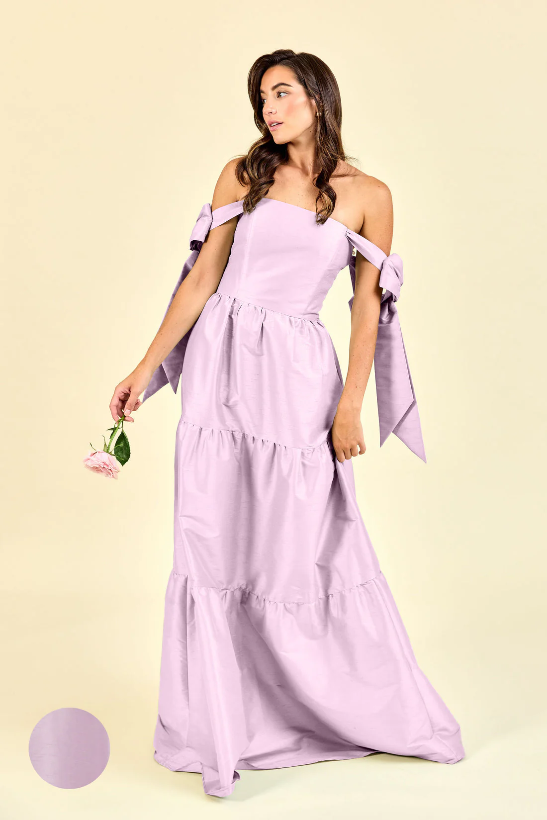 Julie Bodice with Tiered Skirt in Shantung - Image 11