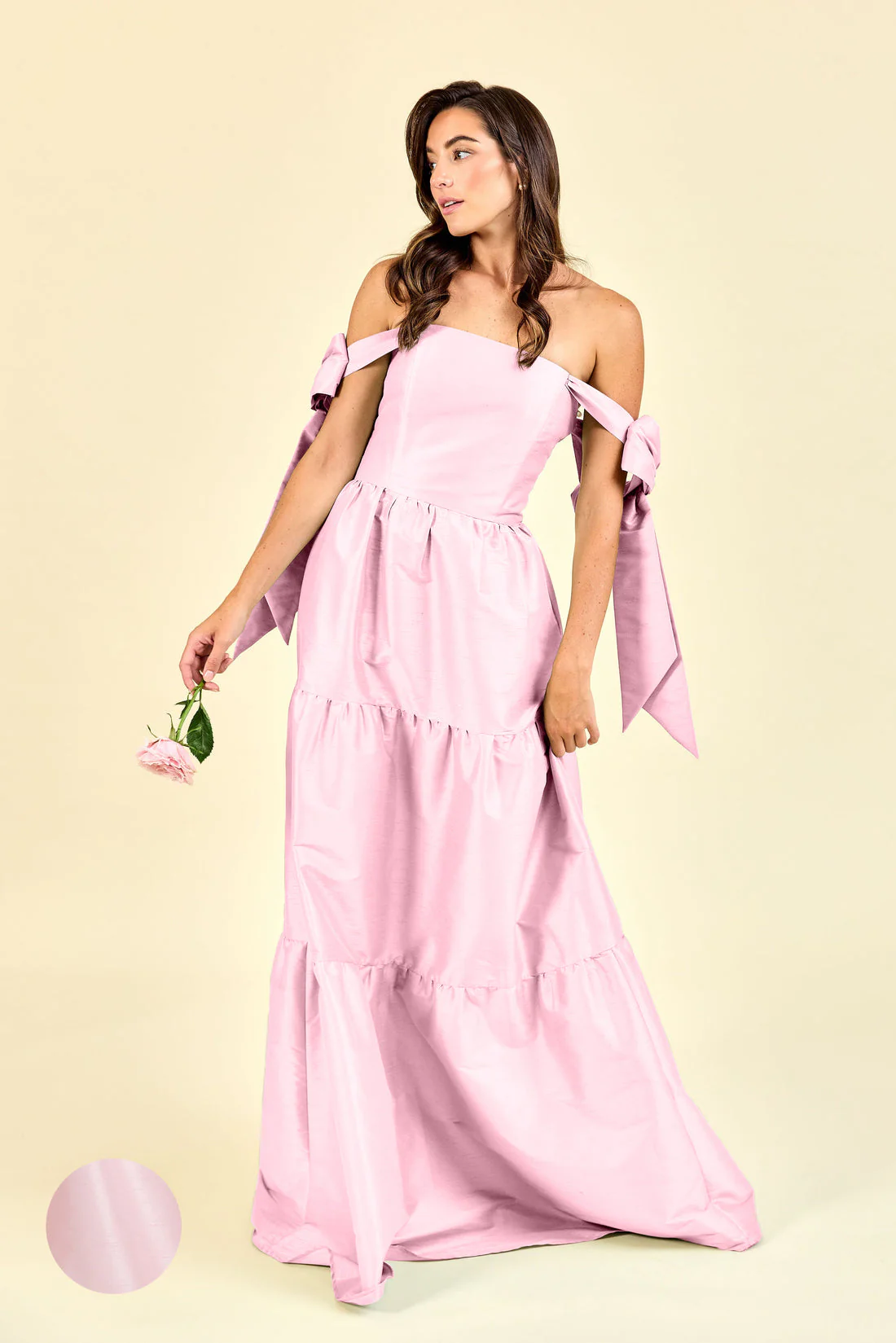 Julie Bodice with Tiered Skirt in Shantung - Image 12