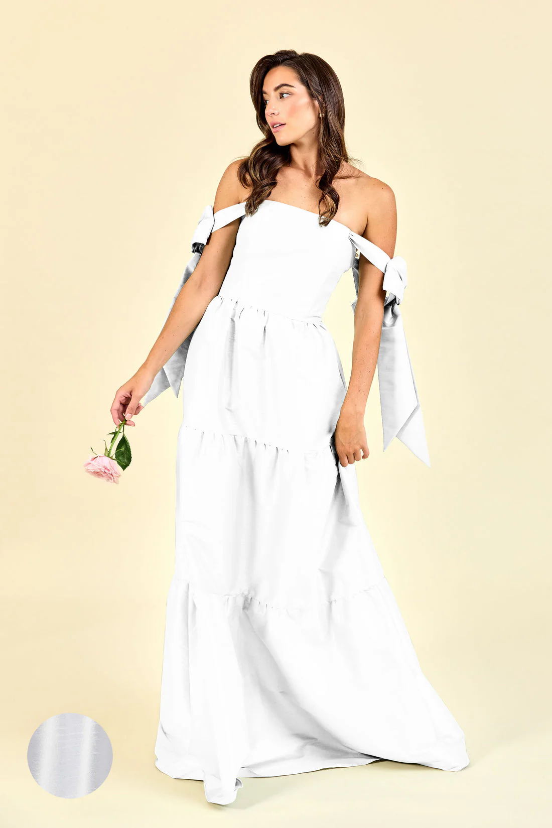 Julie Bodice with Tiered Skirt in Shantung - Image 3