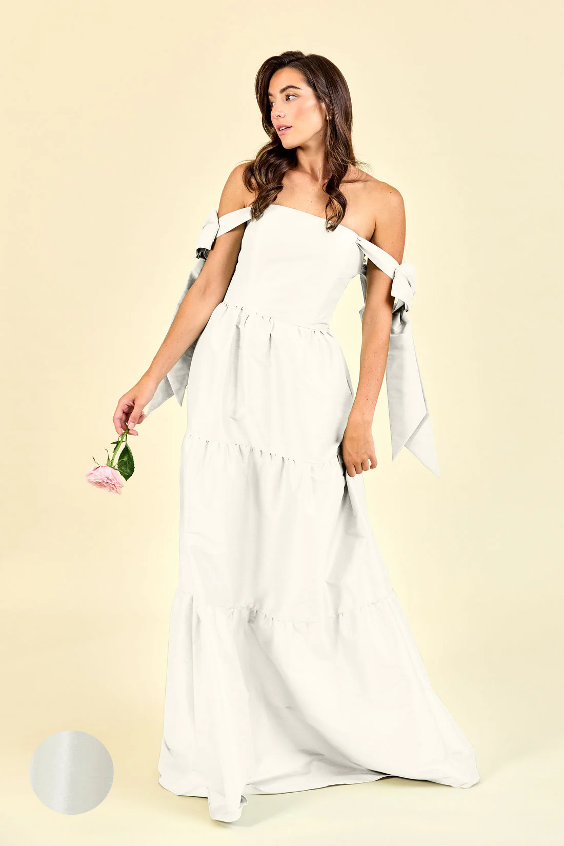 Julie Bodice with Tiered Skirt in Shantung - Image 4