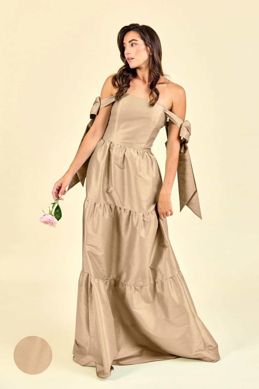 Julie Bodice with Tiered Skirt in Shantung - Image 6