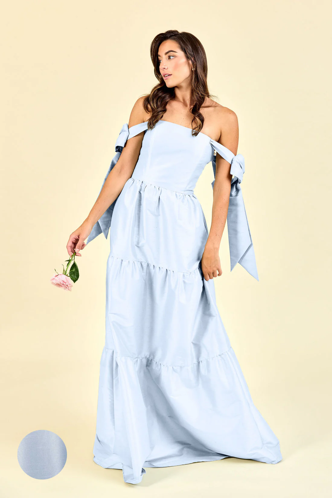 Julie Bodice with Tiered Skirt in Shantung - Image 7