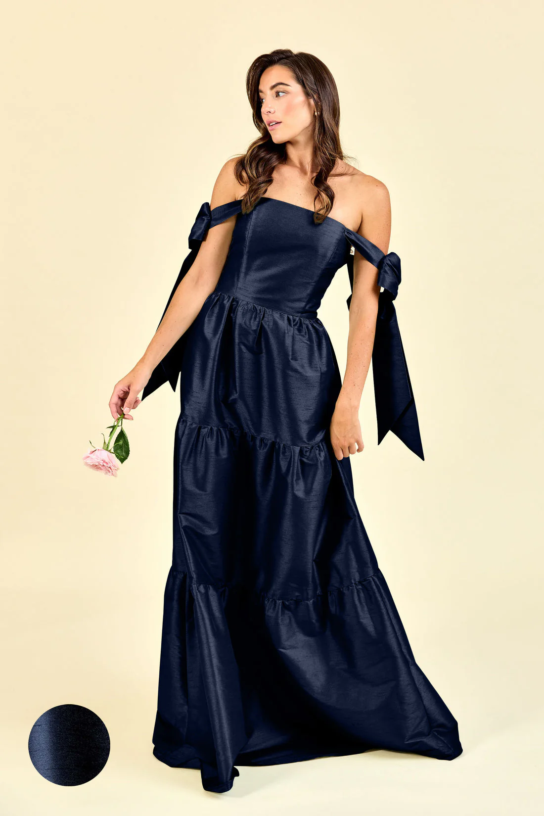 Julie Bodice with Tiered Skirt in Shantung - Image 9