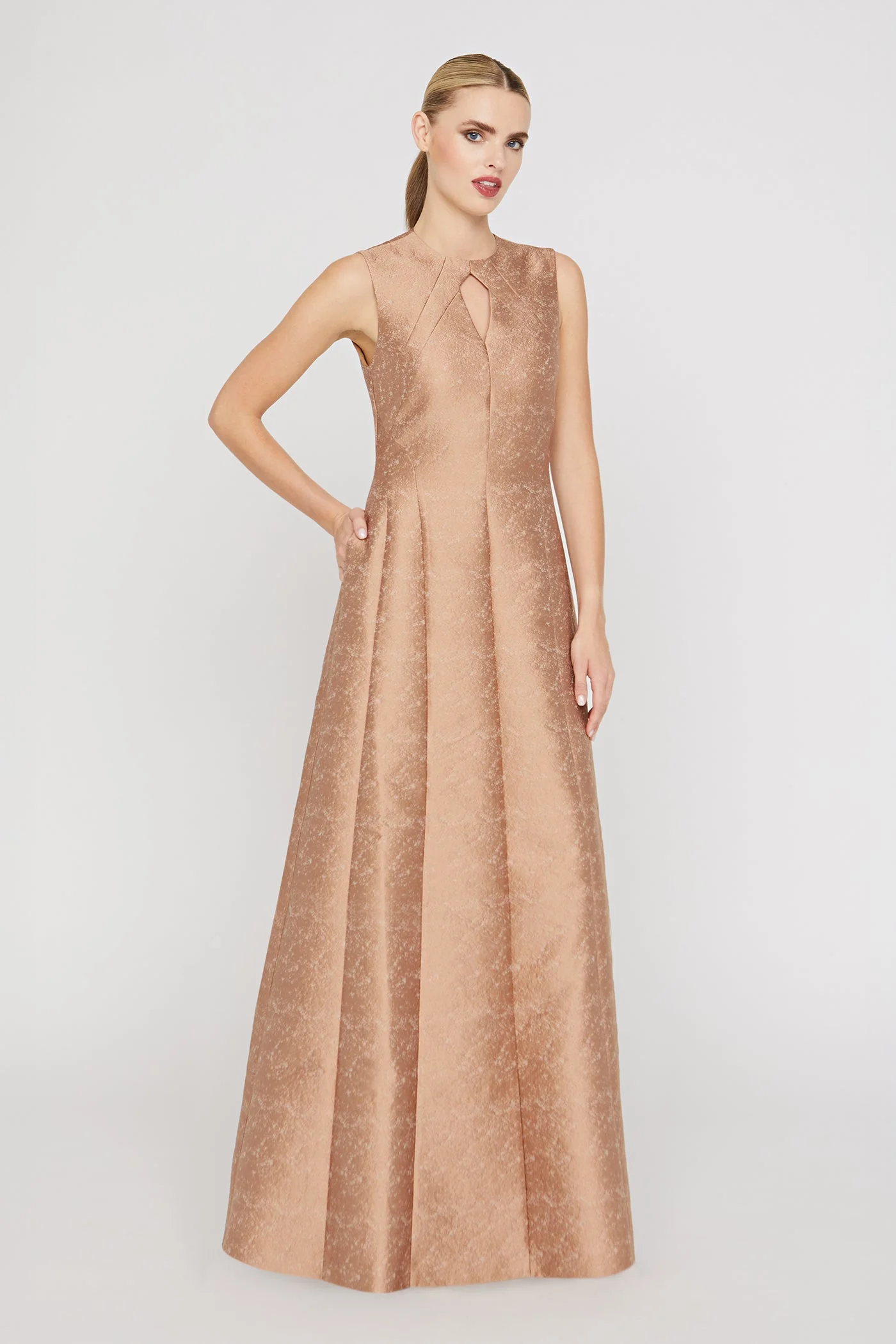 Kay Unger Gabriella Gown in Gold - Image 3