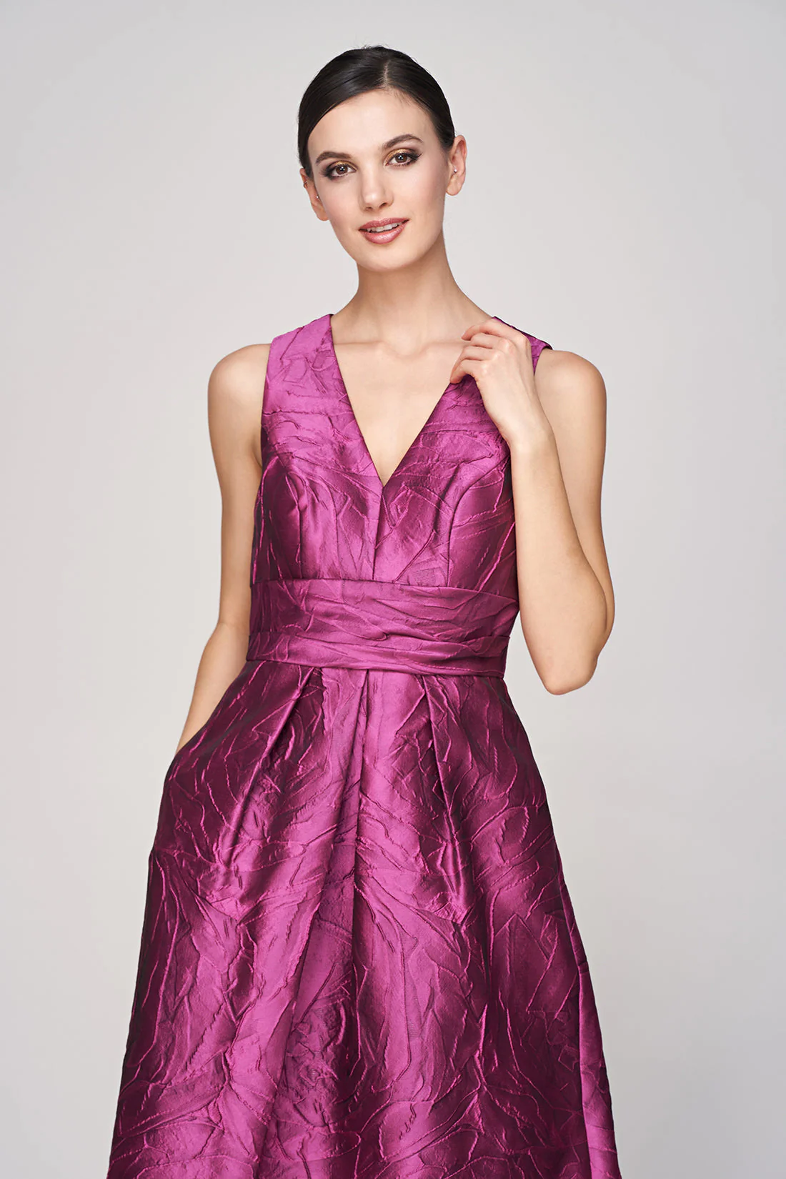 Kay Unger Mariah Gown in Sangria - Image 4