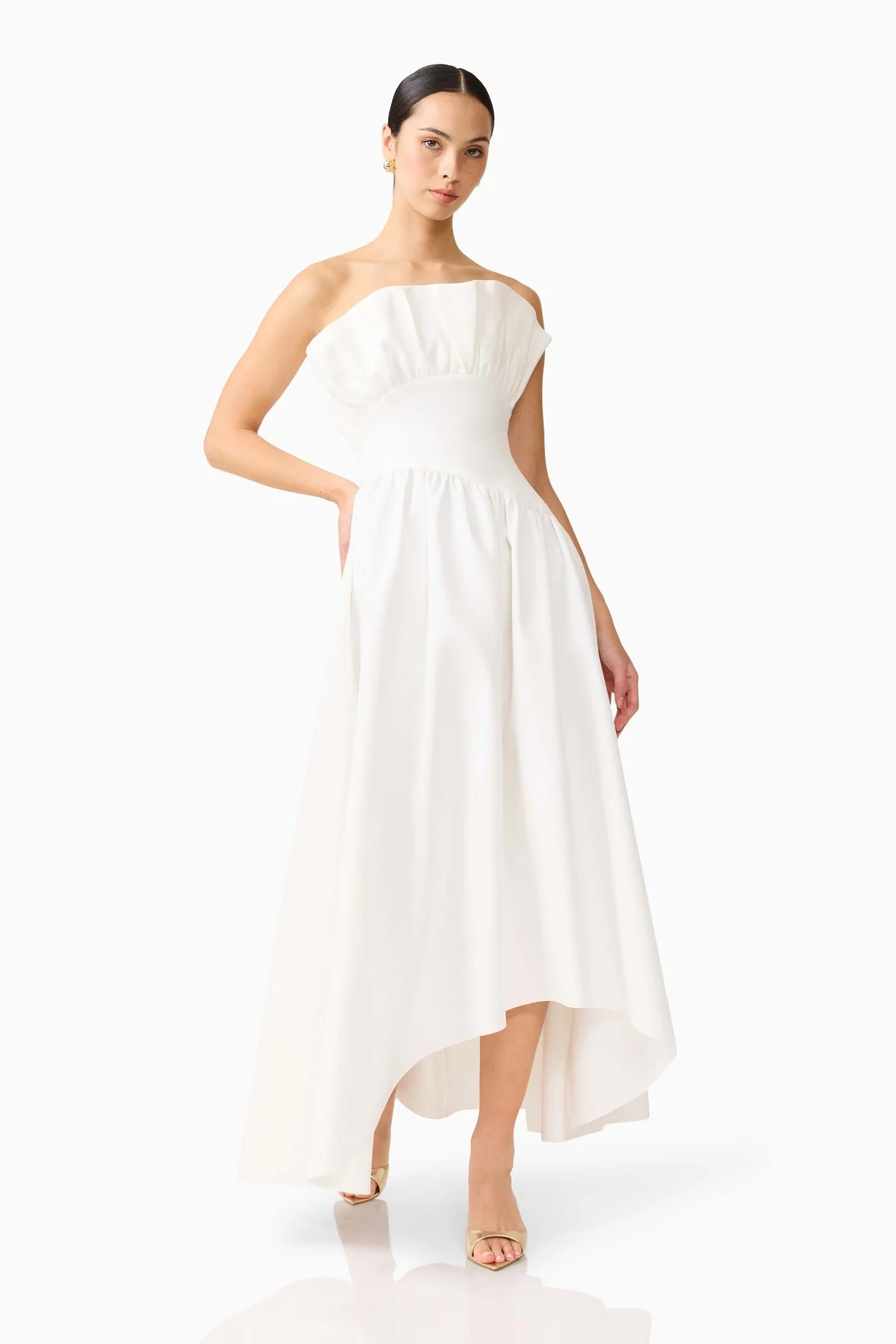 Laurel Sleeveless Maxi Dress in White - Image 5