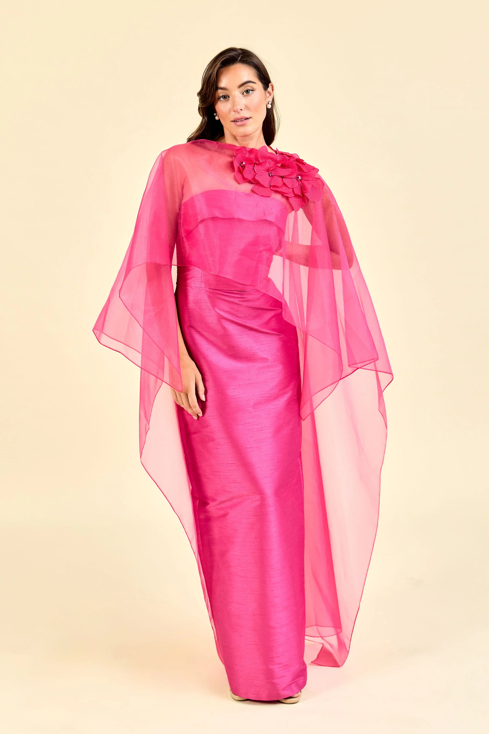 LulaKate Embroidered Organza Cape - Image 3