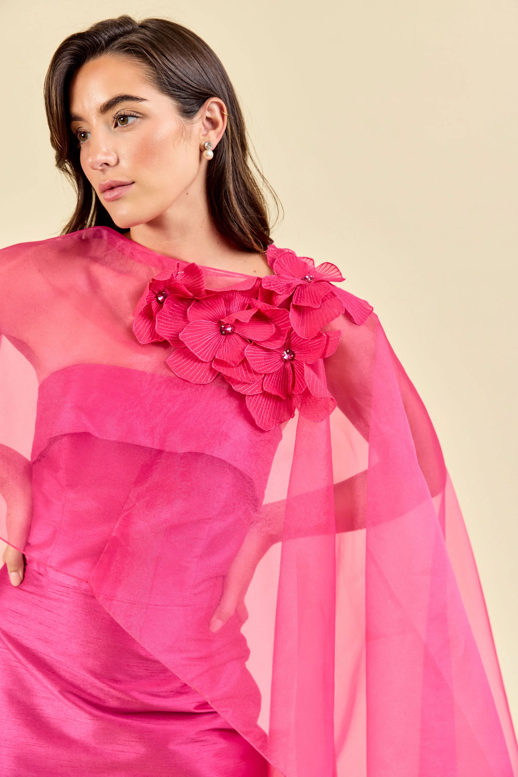 LulaKate Embroidered Organza Cape - Image 4