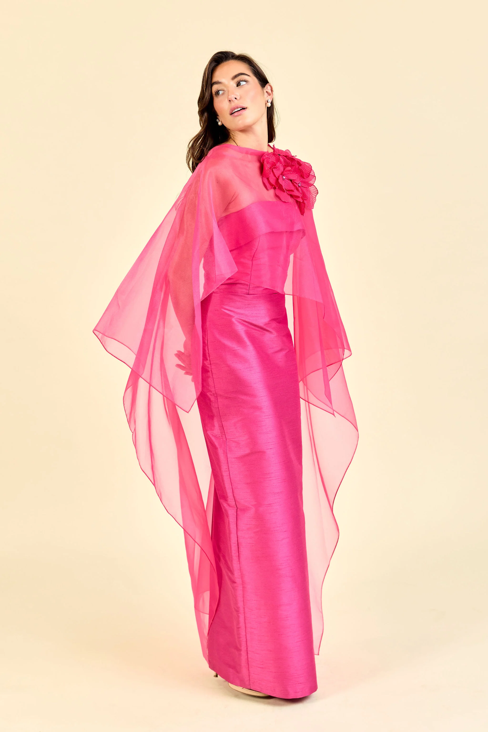 LulaKate Embroidered Organza Cape - Image 5
