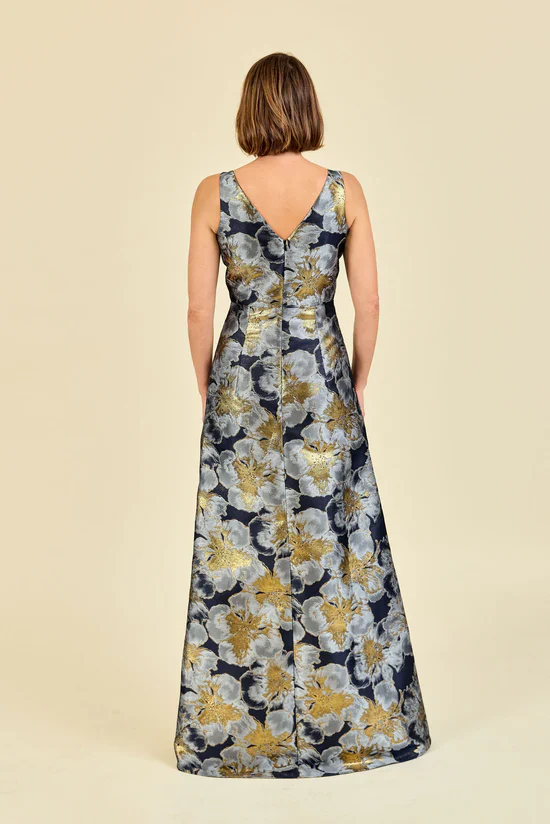 LulaKate Lisa Dress in Midnight Shimmer Floral - Image 3