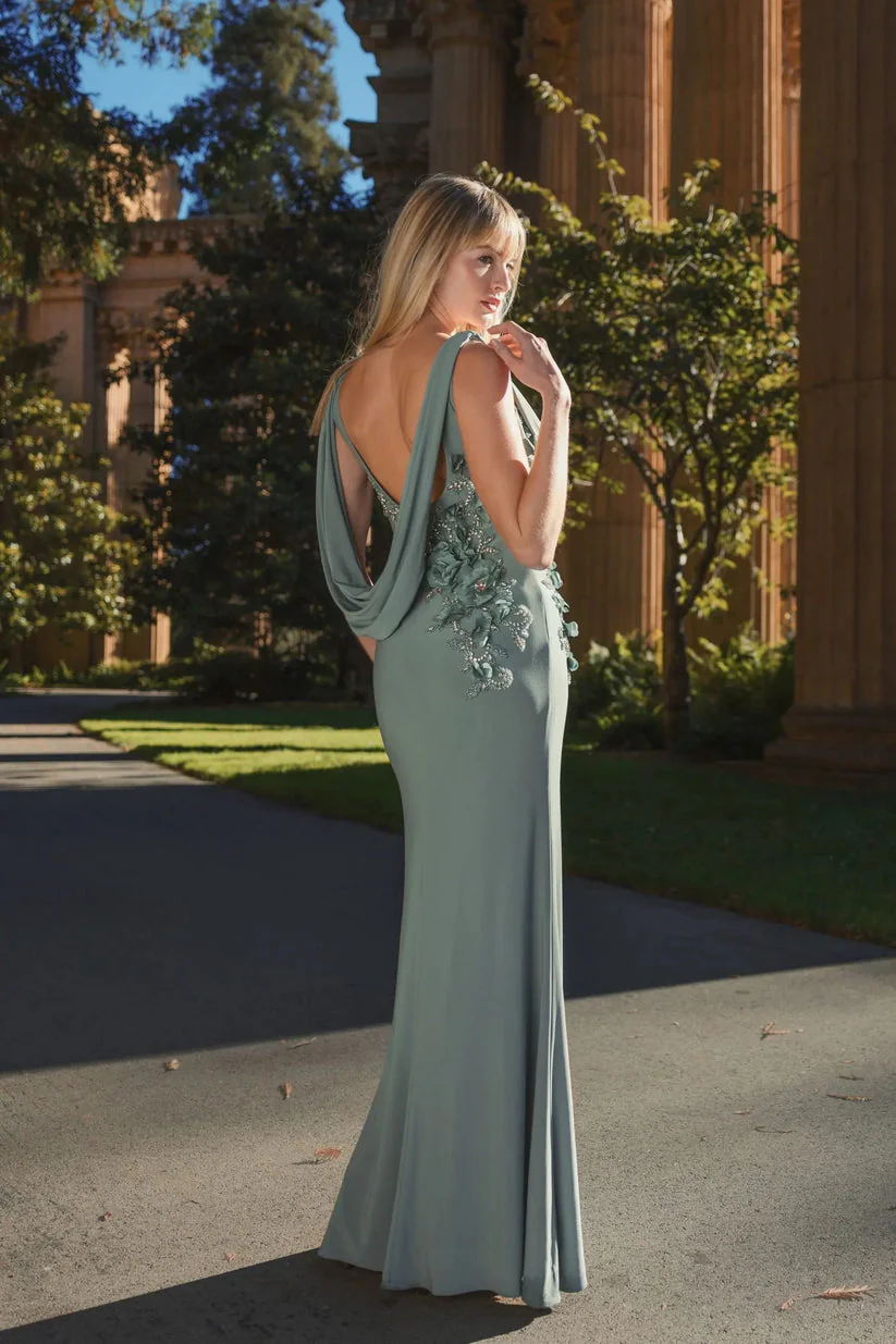 Mac Duggal Dress 11910 in Sage - Image 6