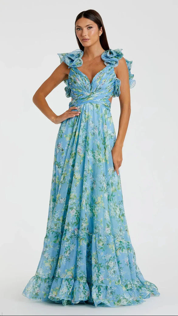 Mac Duggal Dress 67803 in Blue Multi