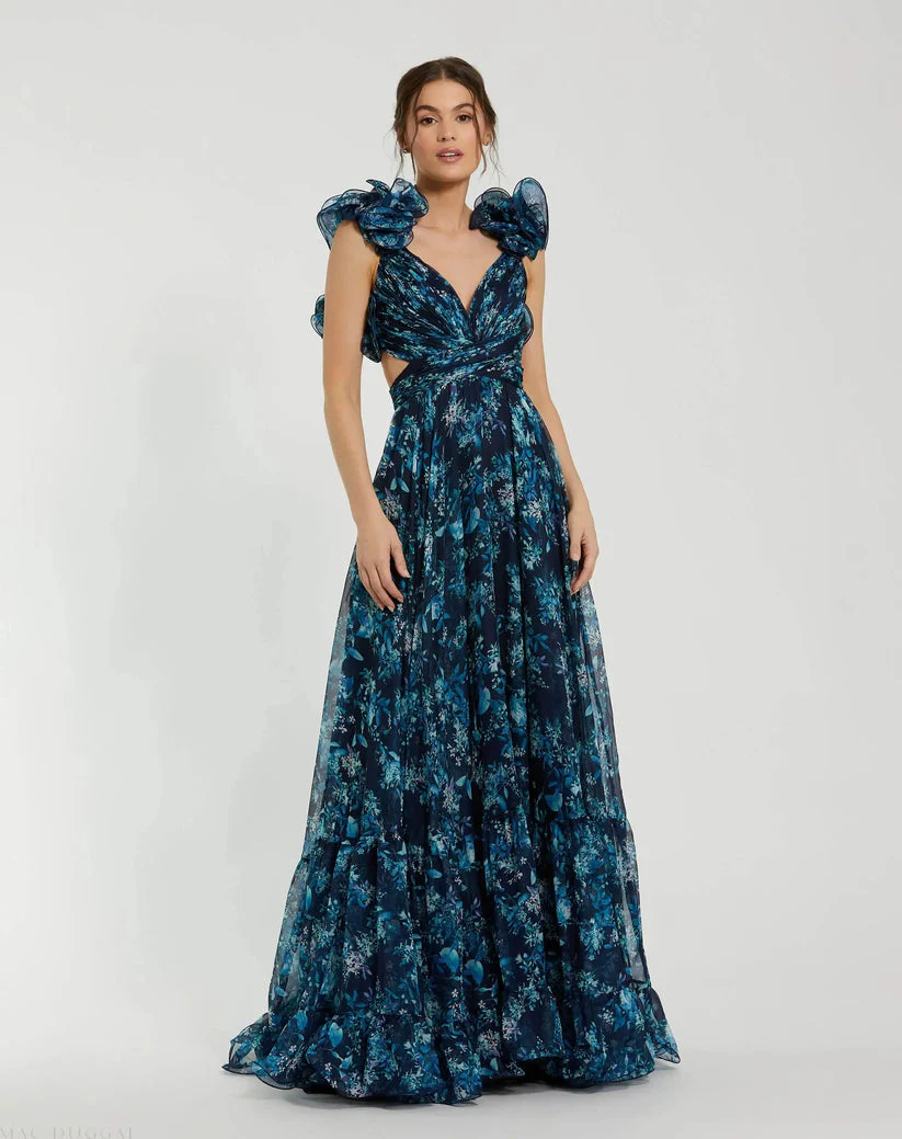 Mac Duggal Dress 67803 in Midnight Multi