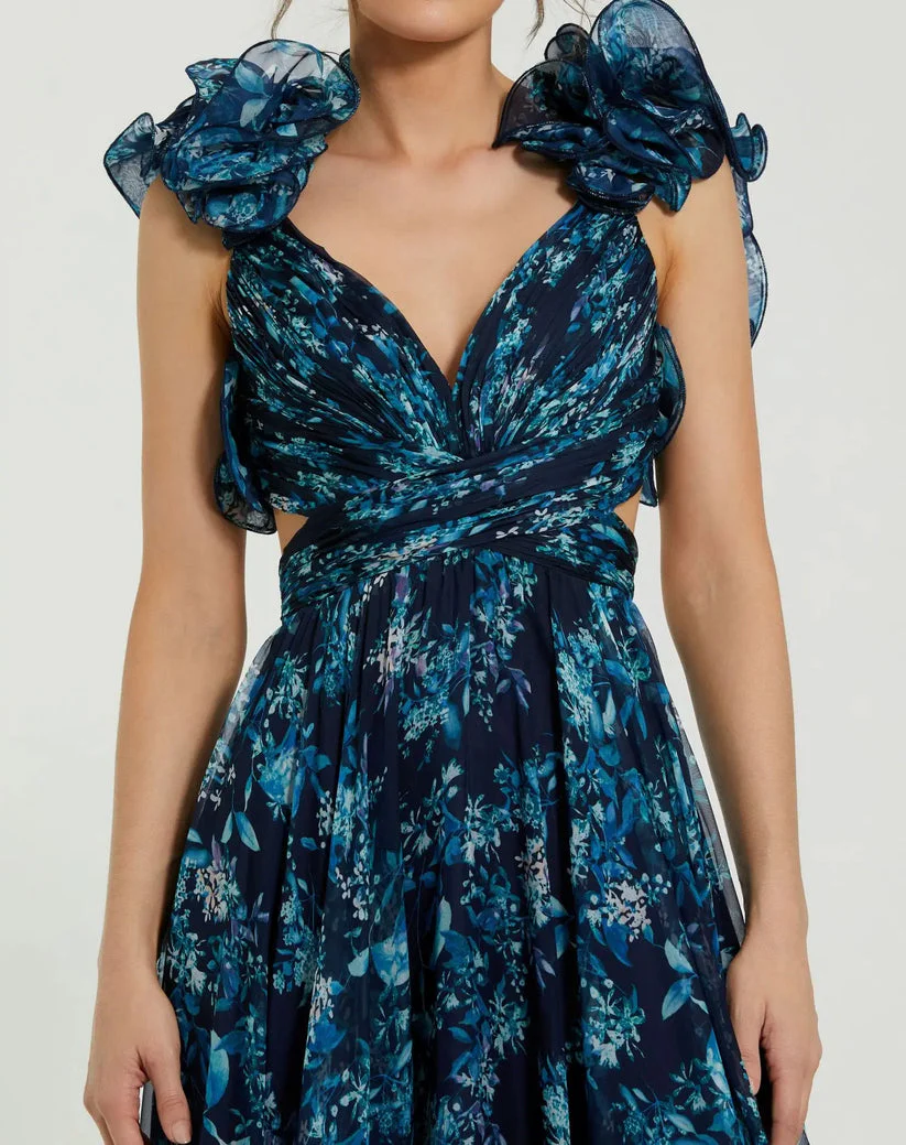 Mac Duggal Dress 67803 in Midnight Multi - Image 2