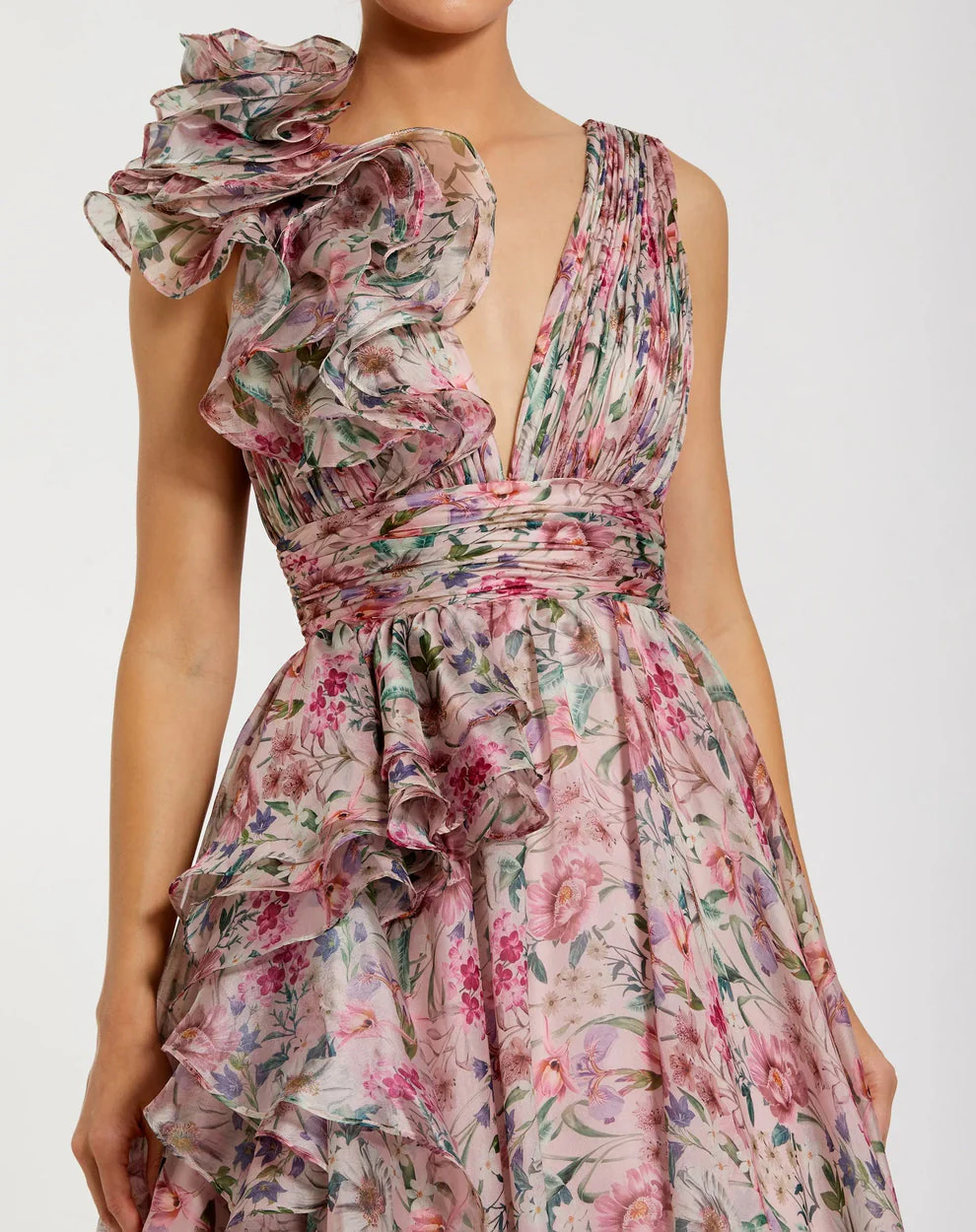 Mac Duggal Dress 68947 in Pink Multi - Image 2