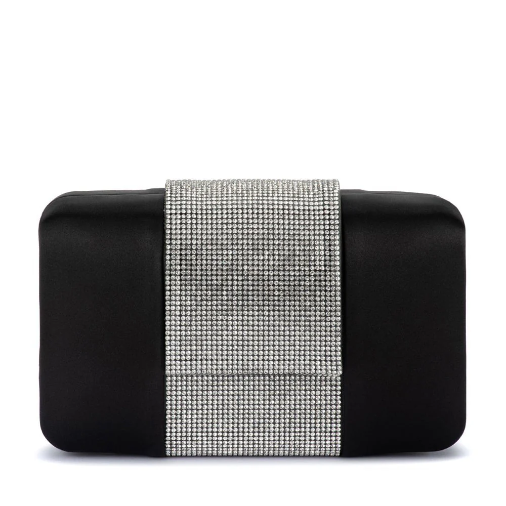 Olga Berg Aubrey Crystal Trim Clutch