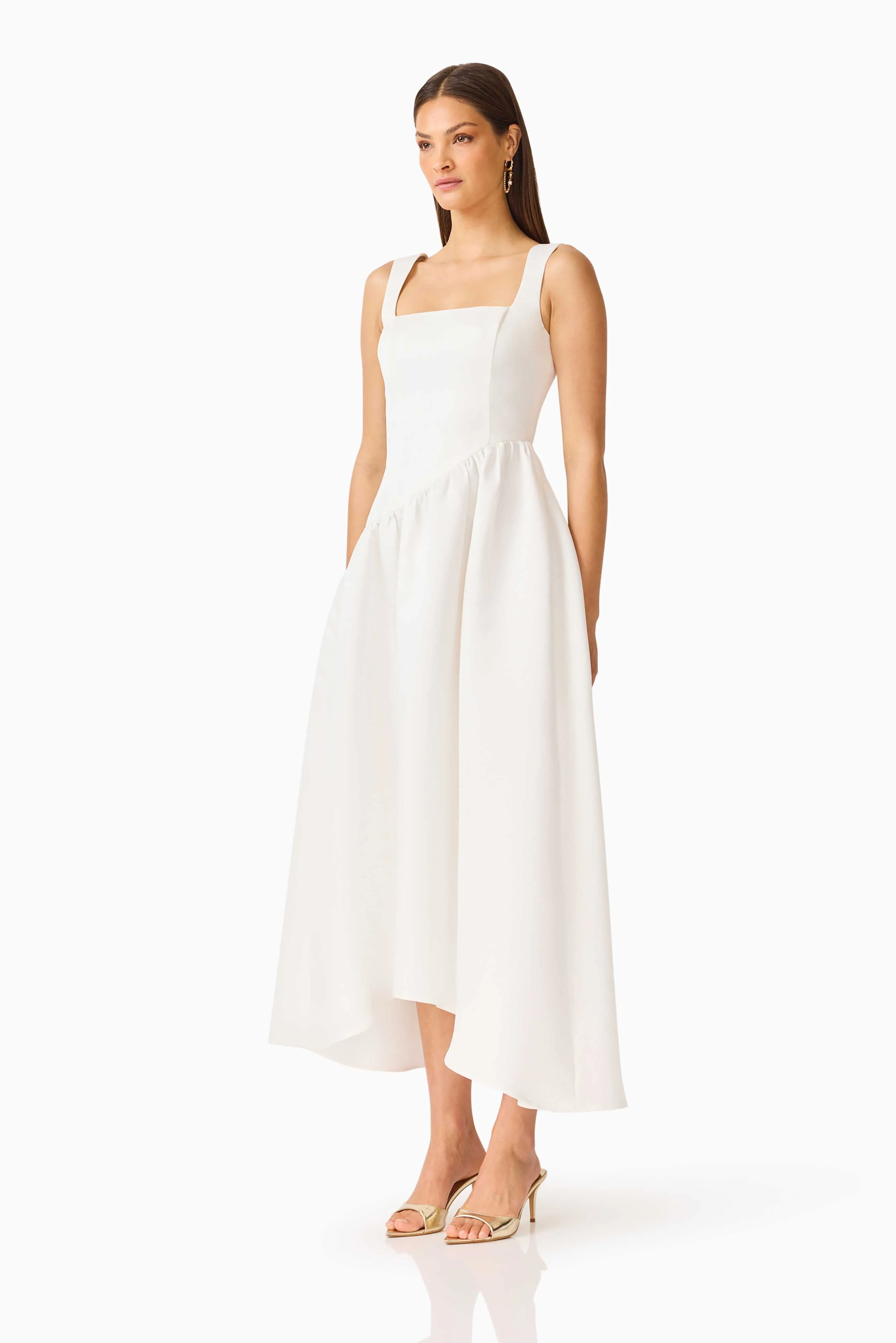 Ruelle A-Line Maxi Dress in Pearl White - Image 4
