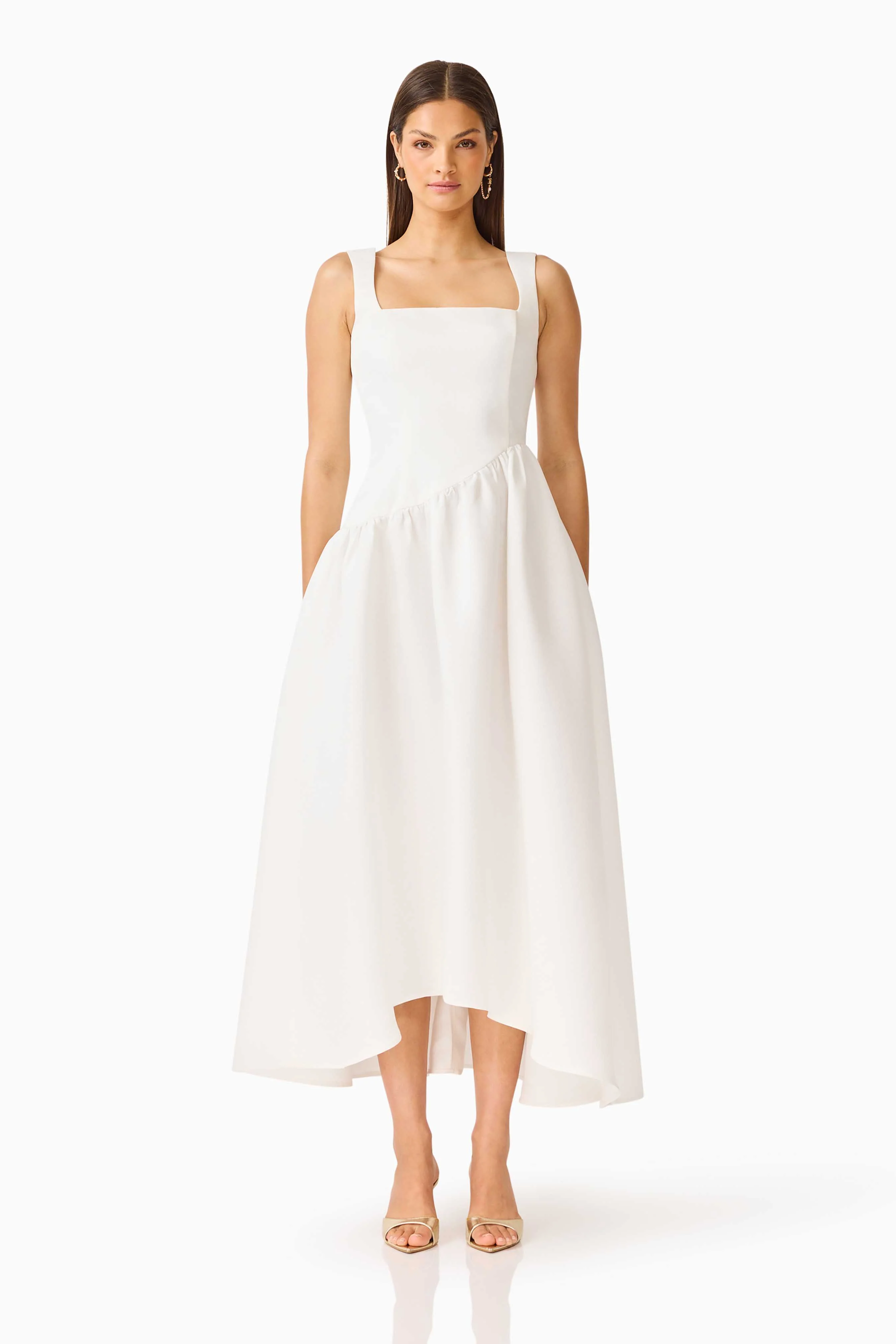Ruelle A-Line Maxi Dress in Pearl White - Image 5