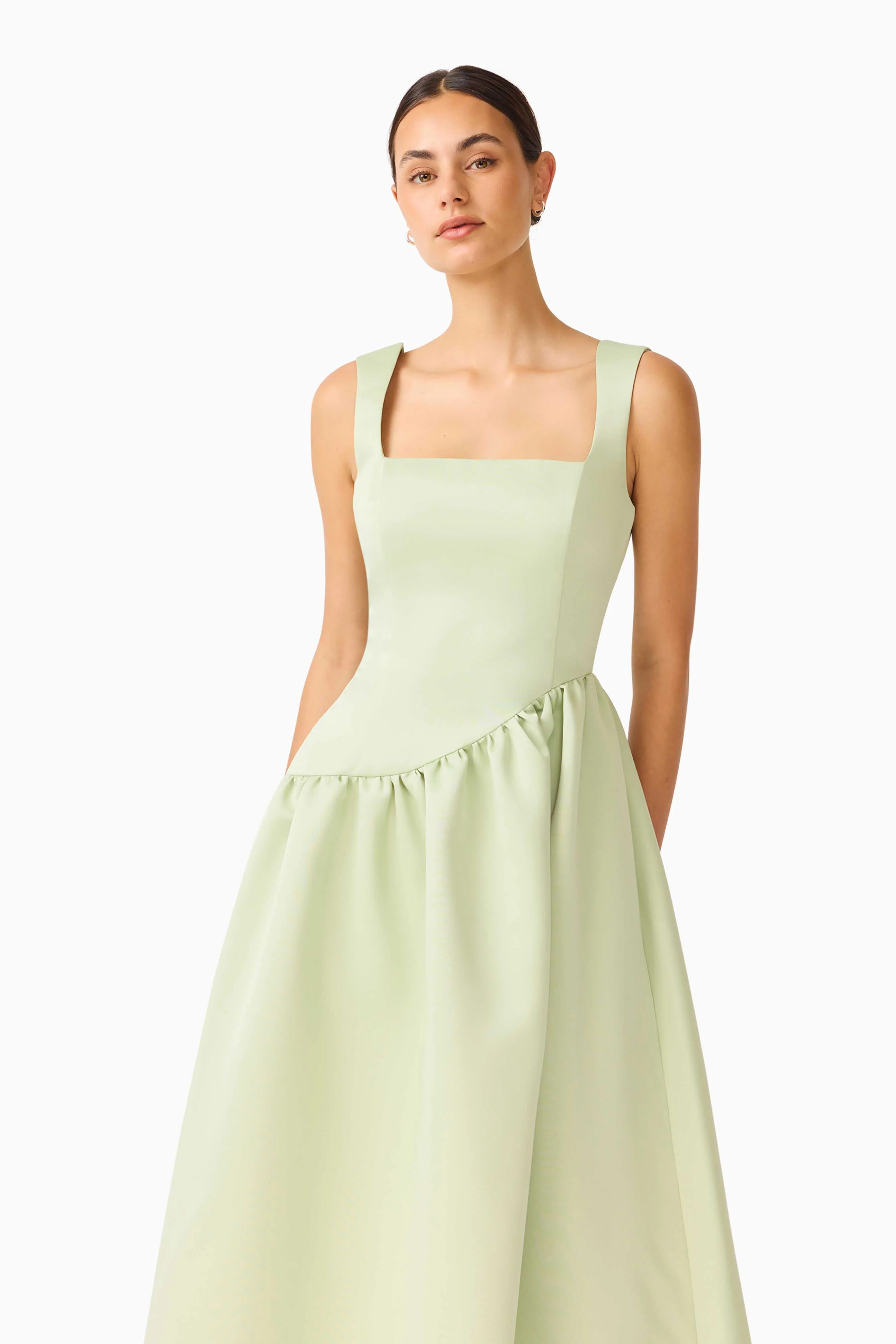 Ruelle A-Line Maxi Dress in Sage Green - Image 4
