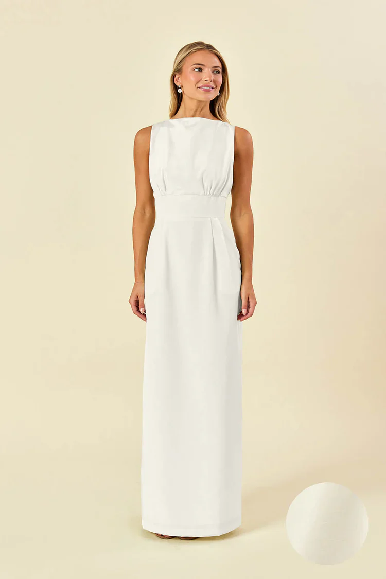 Sabrina Bodice with Straight Skirt in Shantung - Image 18