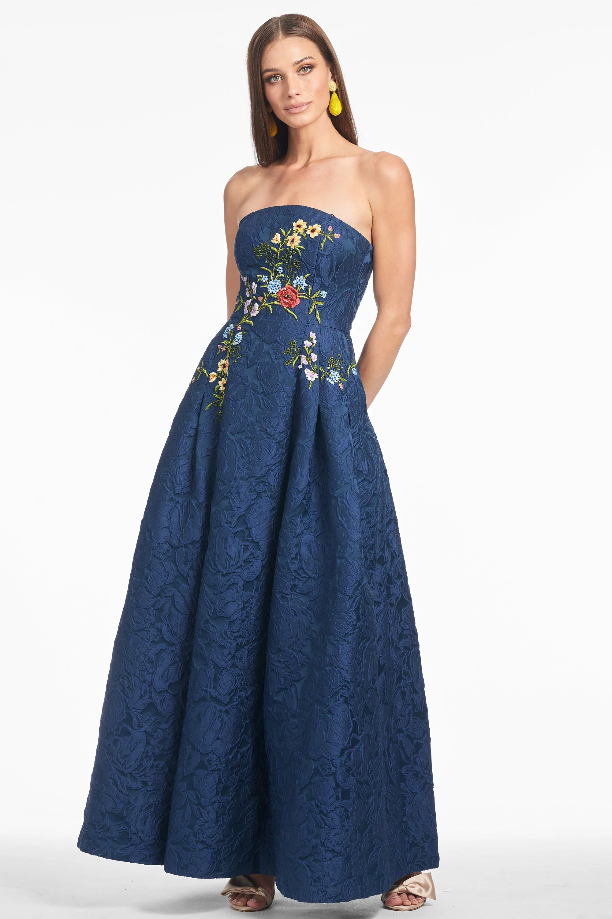 Sachin & Babi Belle Gown in Midnight - Image 4