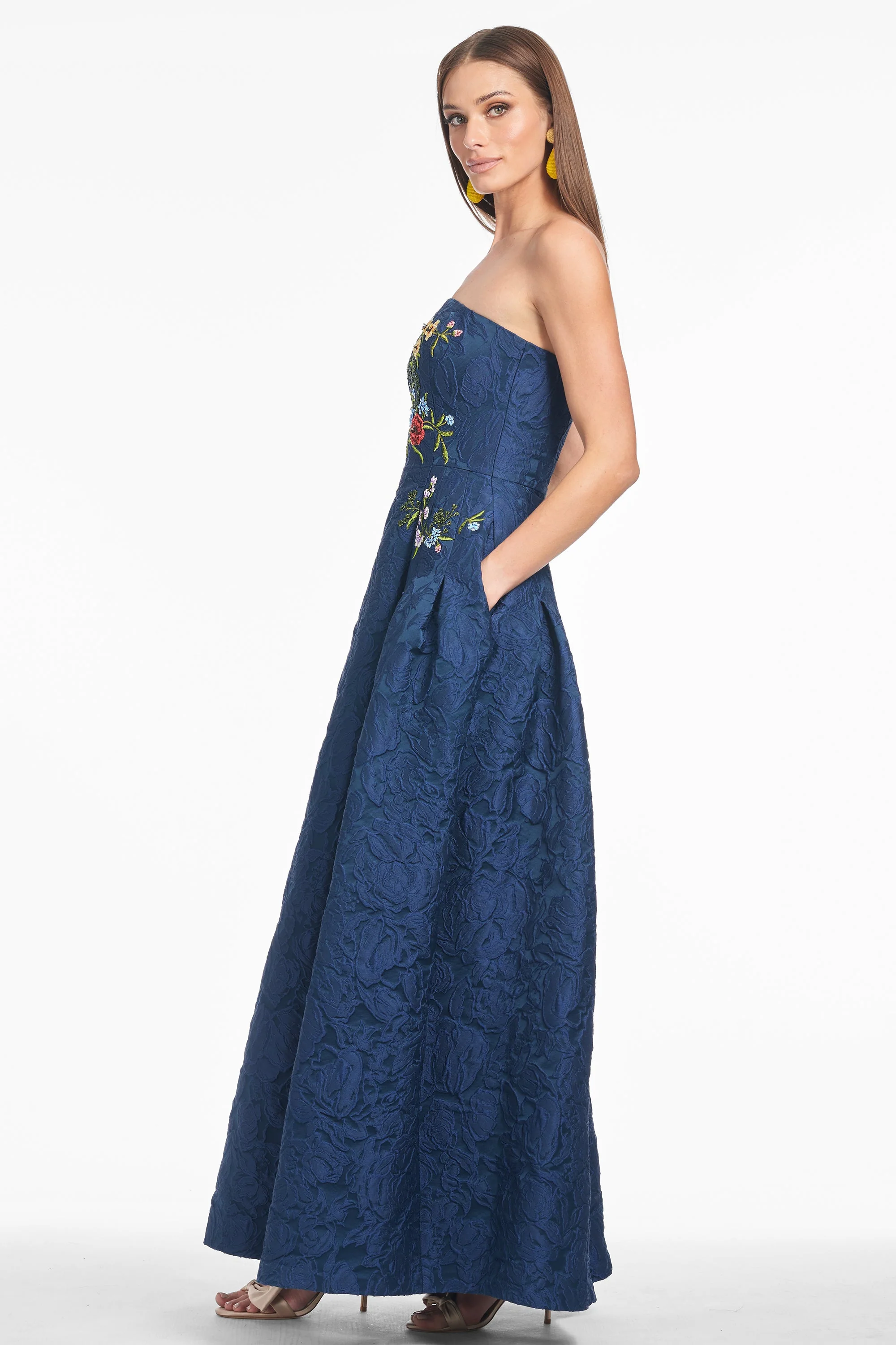 Sachin & Babi Belle Gown in Midnight - Image 5