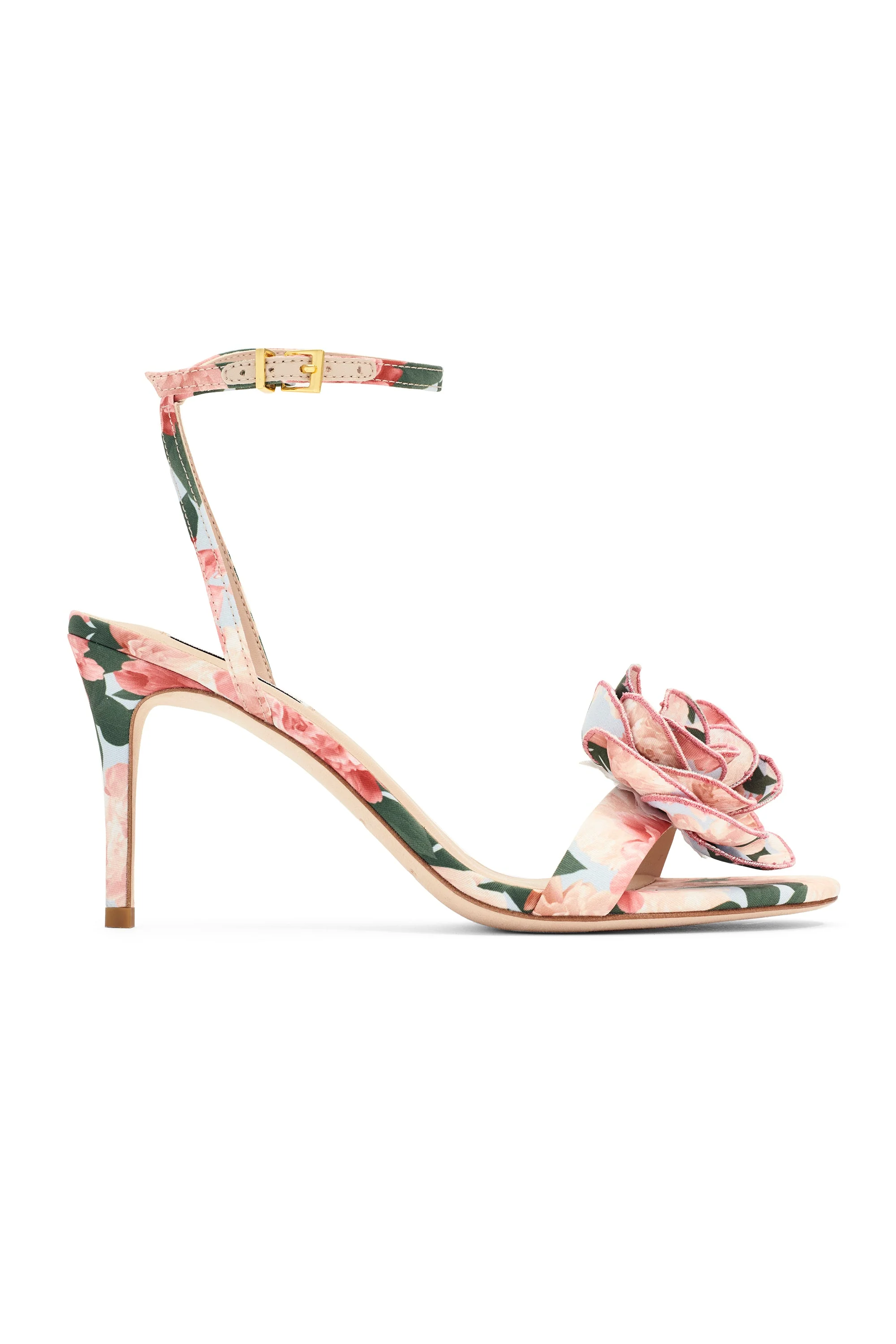 Sachin & Babi Chelsea Heel with Rose Open Toe in Peach Peonies - Image 3