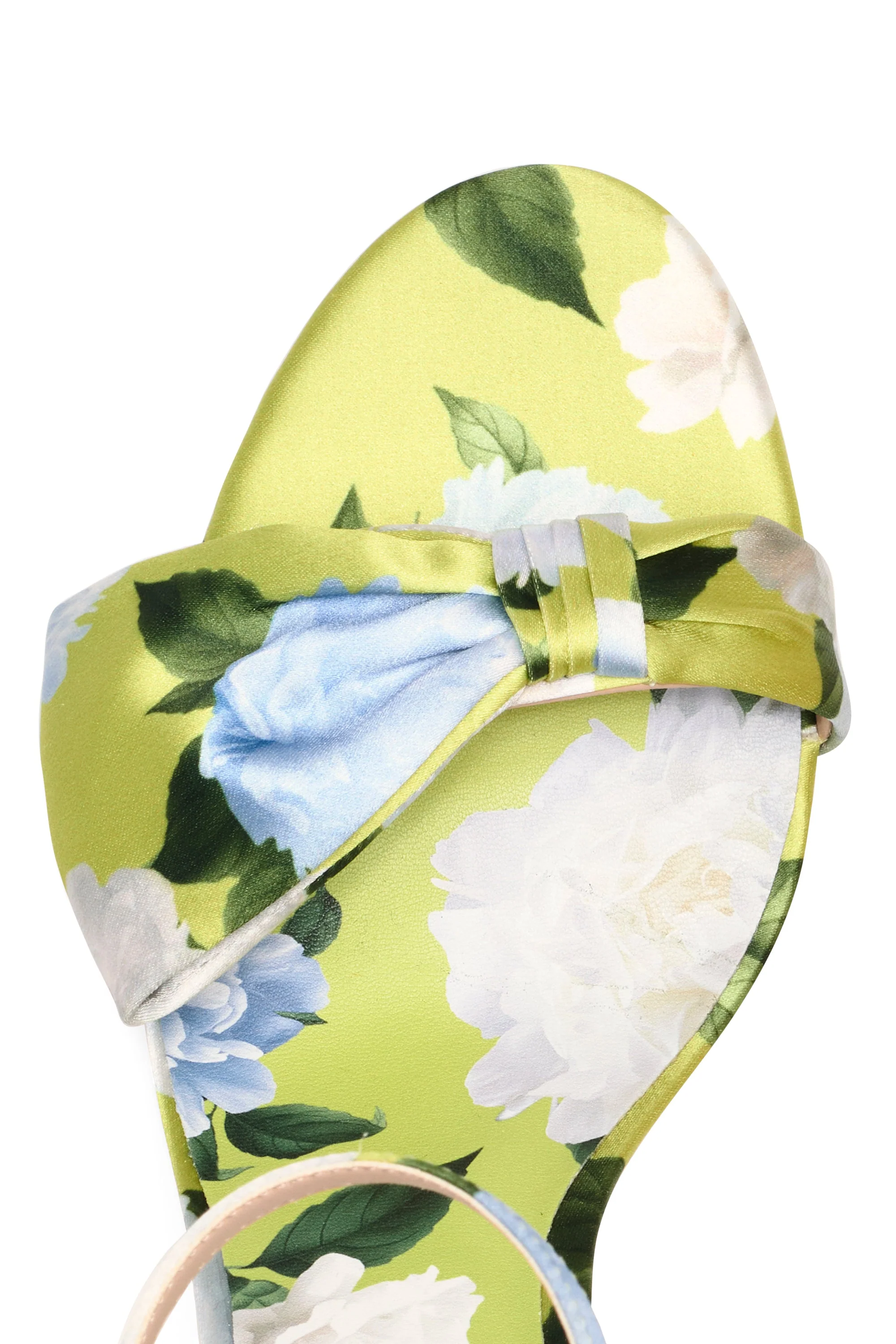 Sachin & Babi Chelsea Heel Obi-Bow Open Toe in Citrine Peonies - Image 2