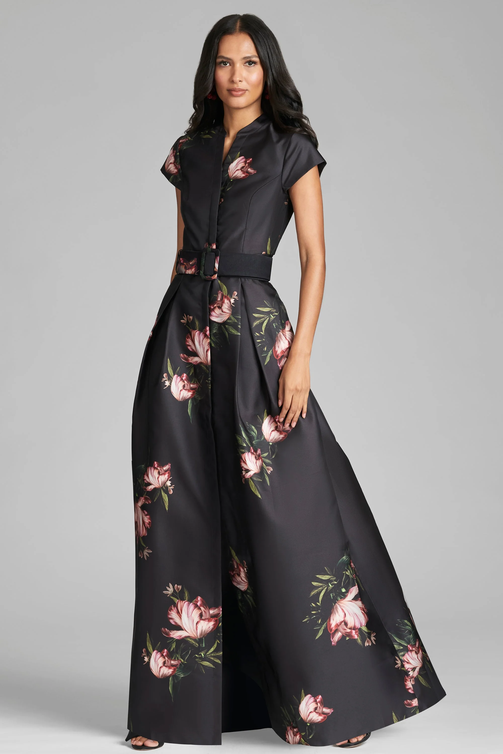 Sachin & Babi Marta Gown in Noir Blossom - Image 3