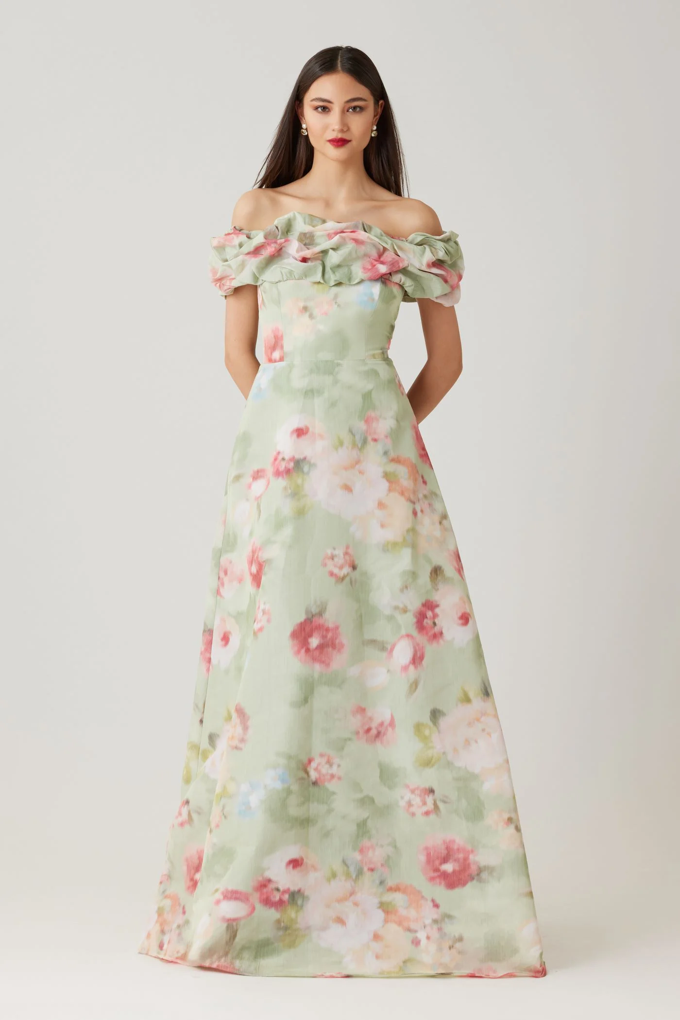 Teri Jon Dress 269021 in Mint Multi