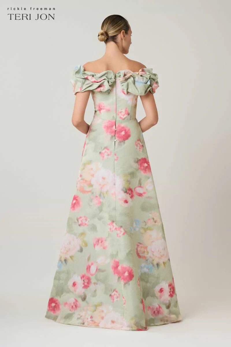 Teri Jon Dress 269021 in Mint Multi - Image 3