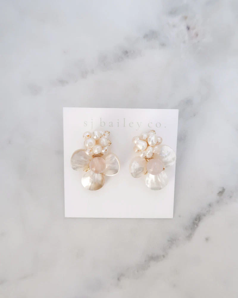 The Alden Earrings in Pink