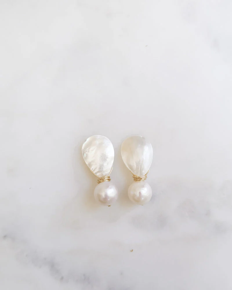 The Harris Pearl Drop Earrings - Image 2