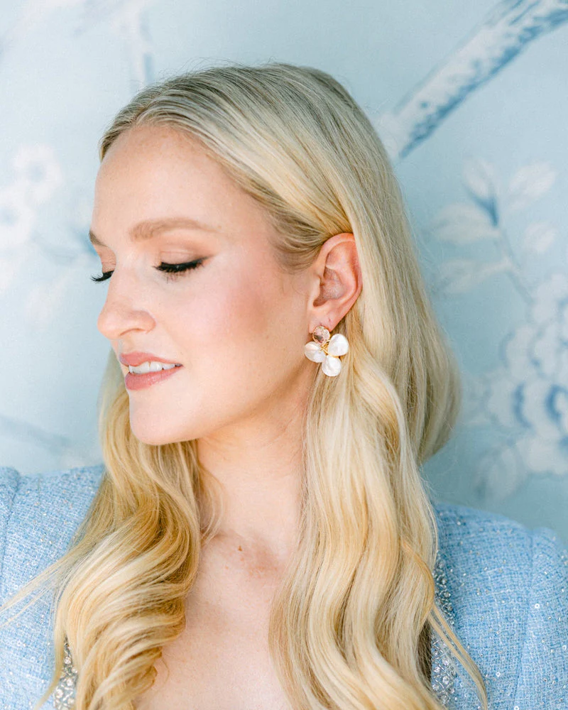 The Loren Earrings in Aquamarine