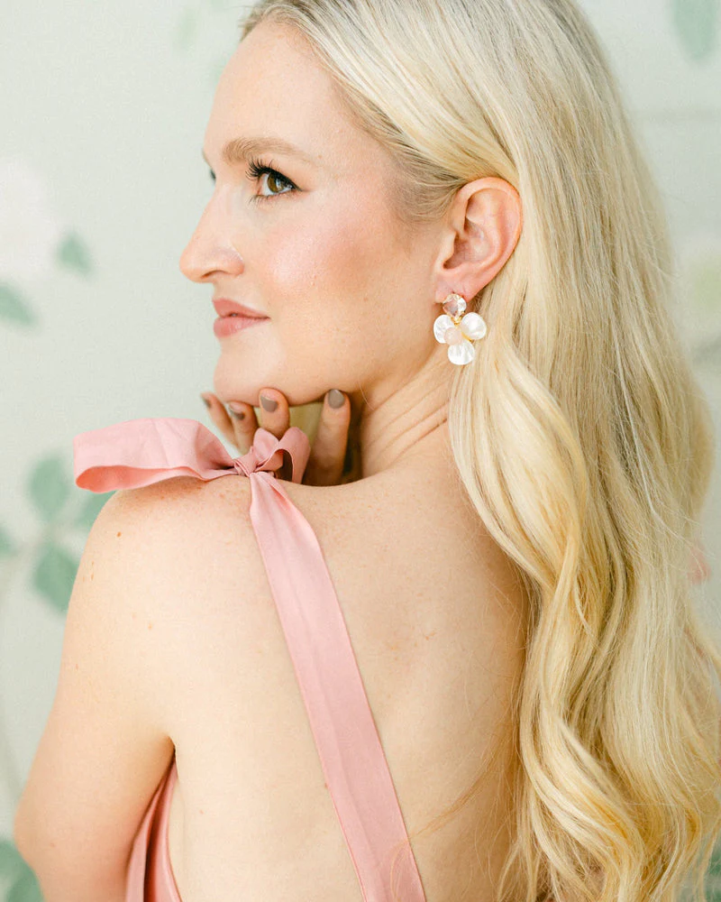 The Loren Earrings in Pink