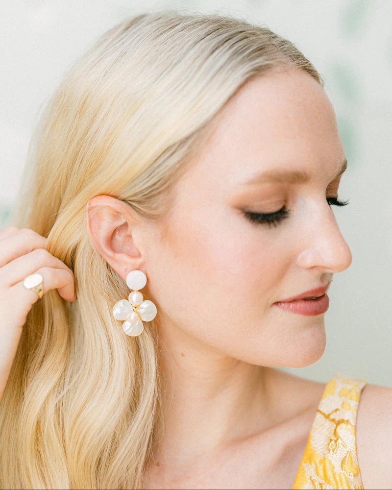 The Margot Earrings in Pearl