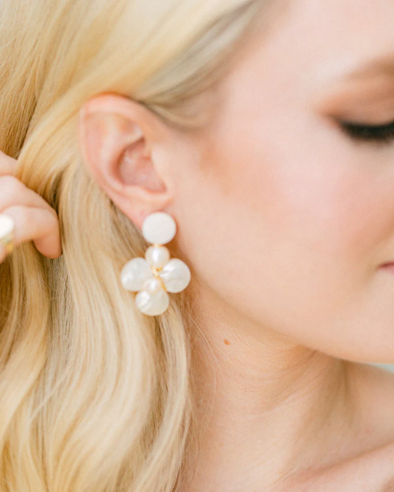 The Margot Earrings in Pearl - Image 2