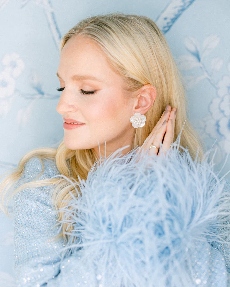 The Olivia Petals Earrings in Gold - Image 2