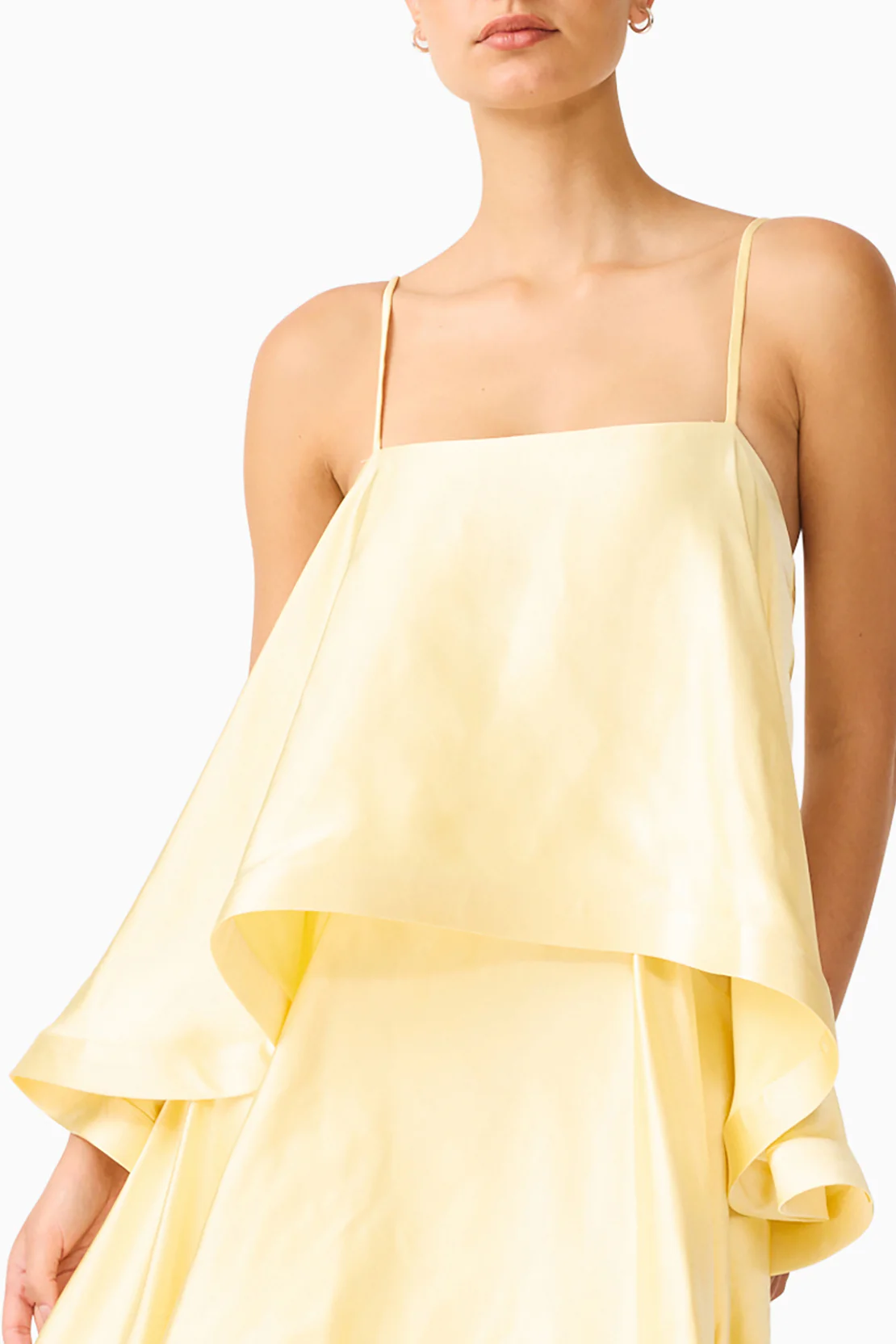 Tilly Tiered Maxi Dress in Butter Yellow - Image 4