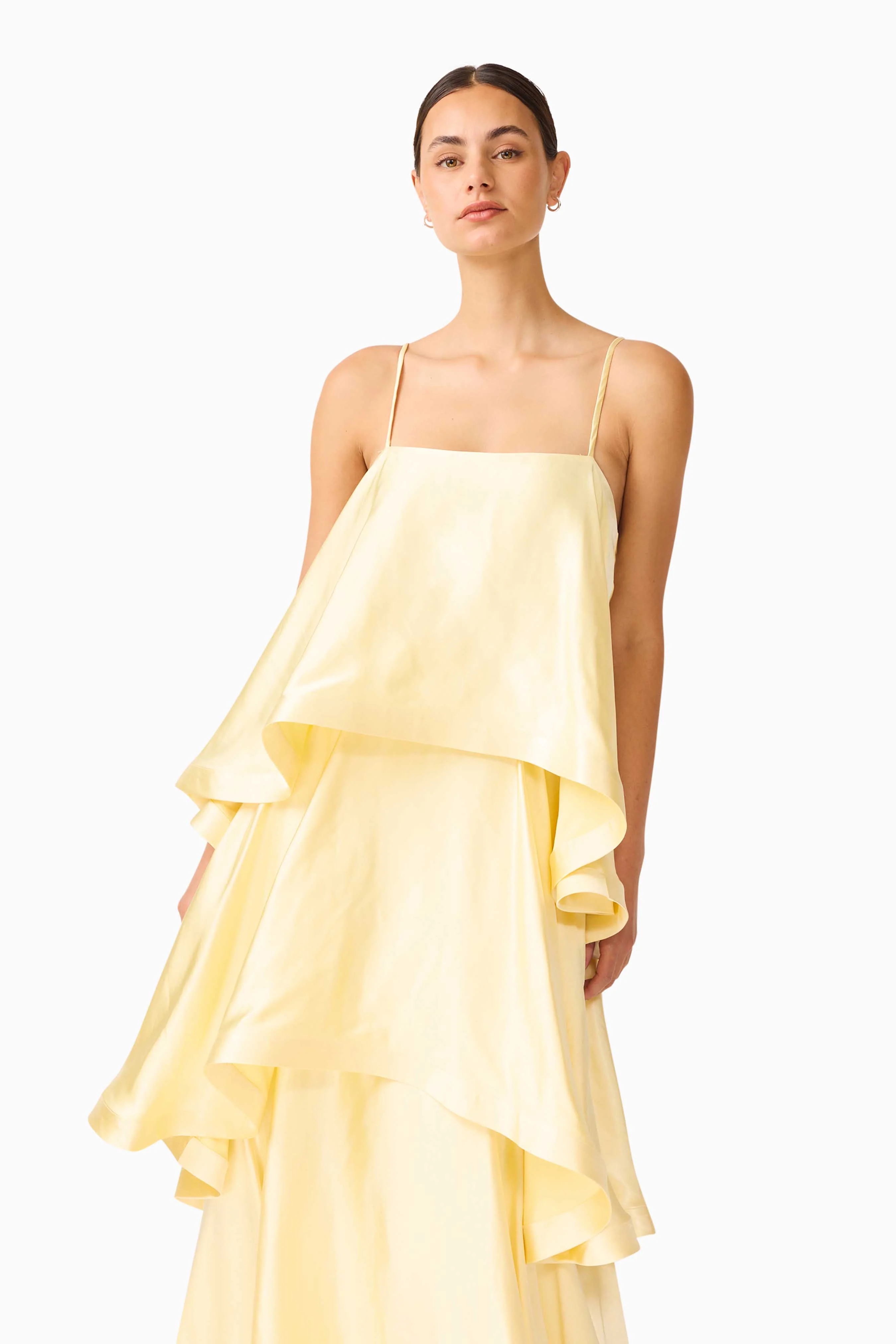 Tilly Tiered Maxi Dress in Butter Yellow - Image 5