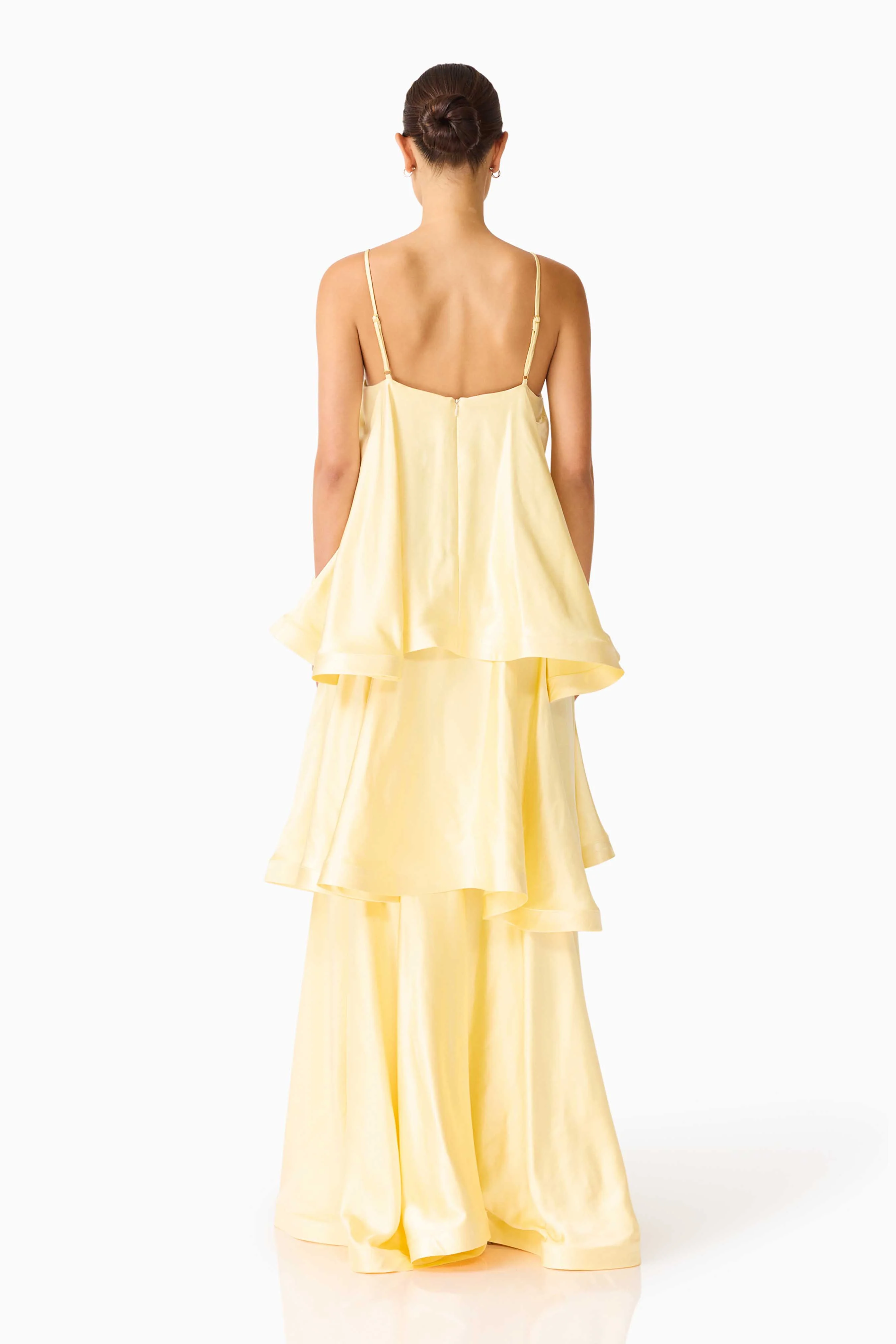 Tilly Tiered Maxi Dress in Butter Yellow - Image 6