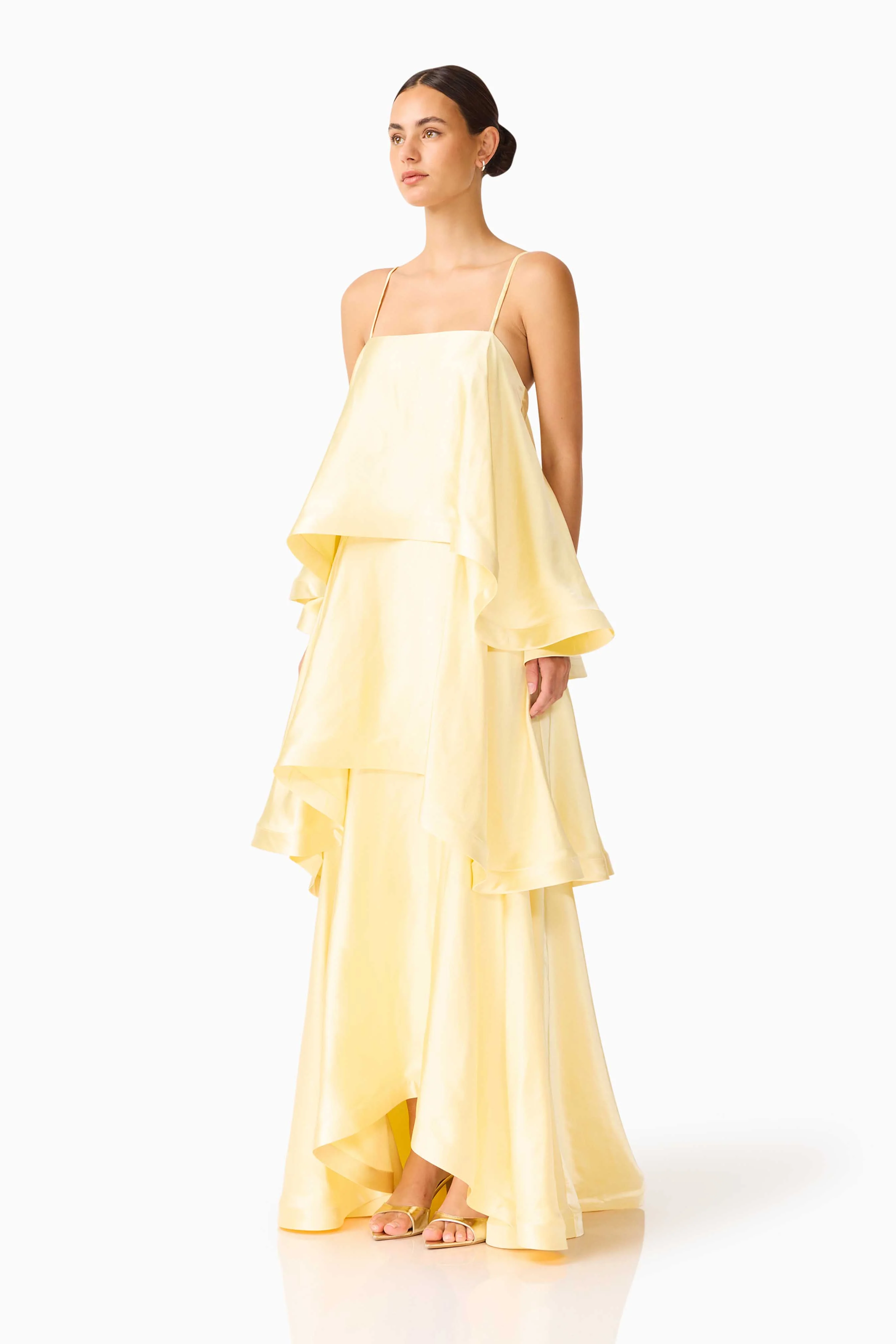 Tilly Tiered Maxi Dress in Butter Yellow - Image 7